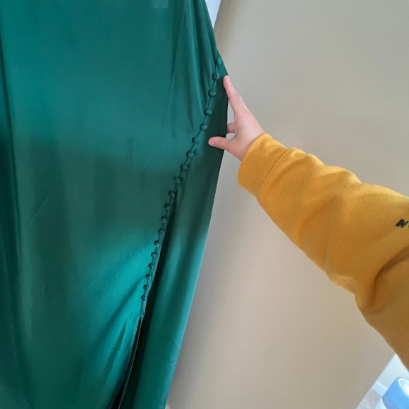 Banana Republic Green Midi Slip Dress in size 16 - Picture 3 of 12